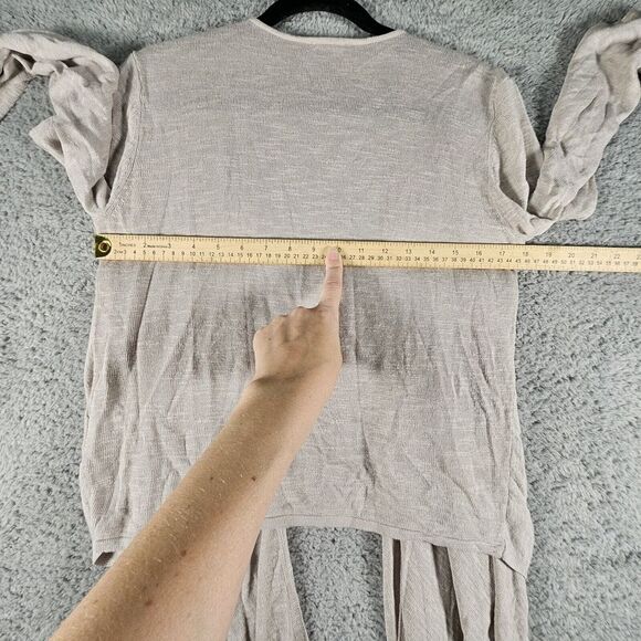 J. Jill Infinity Sweater Womens M Beige Linen Blend‎ Pullover Stretch Oversized - Picture 9 of 10